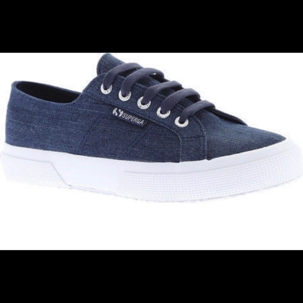 SUPERGA 7.5 8 38 Euro NEW Sneakers DENIM Blue NWT